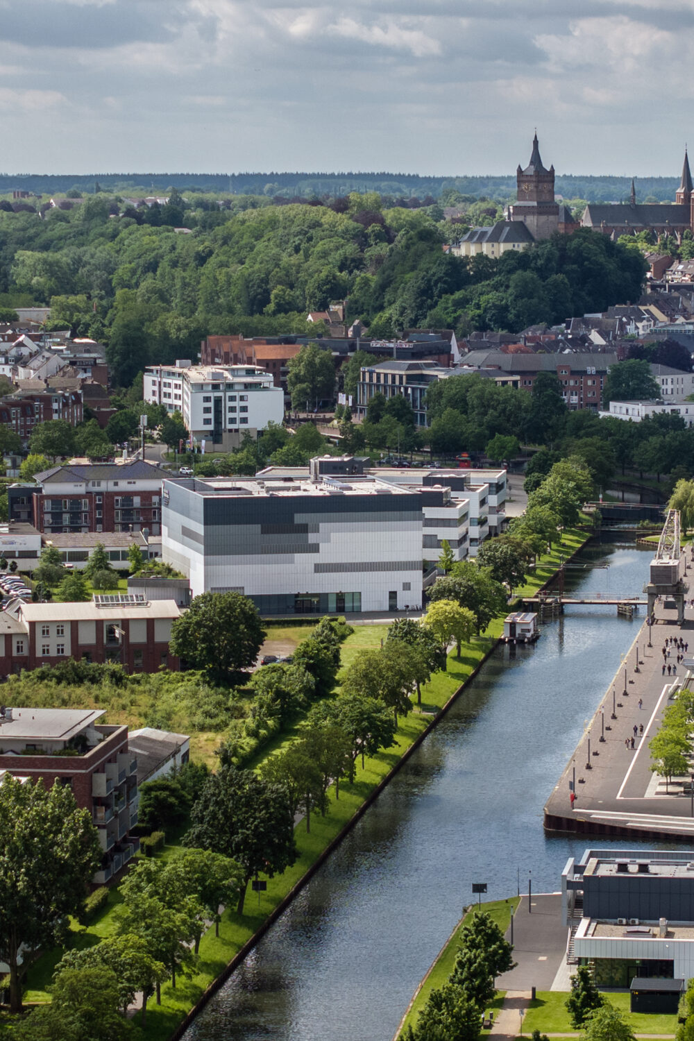 Panoramabild von Kleve mit verschieden Sehenswürdigkeiten